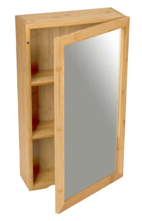 Wenko - Bamboo Mirror Cabinet 35x60 cm - Stylish Eco Storage 🪞🌿