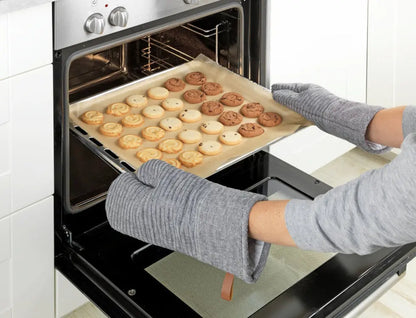 Wenko - Ada Stripes Gray Oven Mitts - Safe & Stylish Kitchen Essential 🧑‍🍳✨
