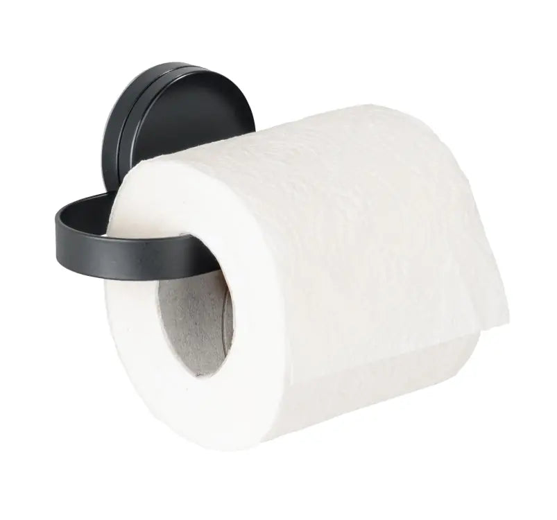 Wenko - Static-Loc Toilet Paper Holder Pavia - No Drilling Needed! 🛠️🖤