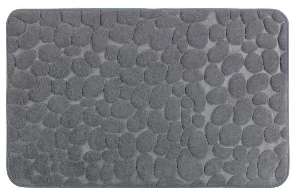 Wenko - Memory Foam Bath Mat 50x80 Pebbles Gray - Soft & Stylish Comfort 🛁✨