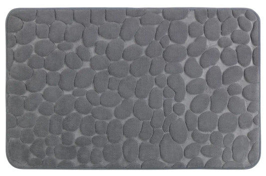 Wenko - Memory Foam Bath Mat 50x80 Pebbles Gray - Soft & Stylish Comfort 🛁✨