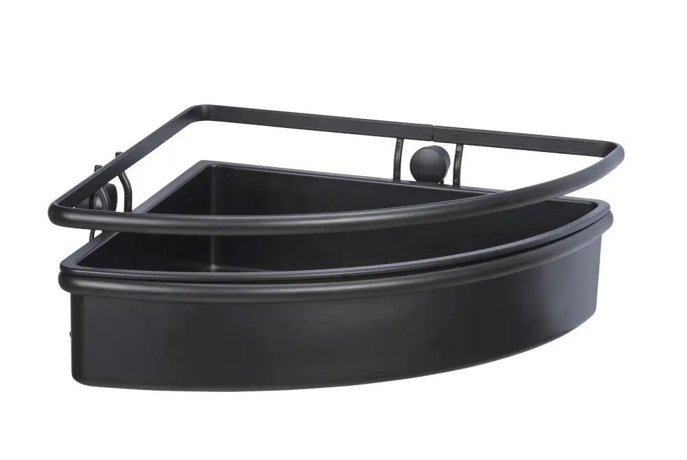 Wenko - Molinella Corner Shelf Black - Sleek Stainless Steel Storage 🏠✨