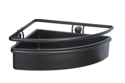 Wenko - Molinella Corner Shelf Black - Sleek Stainless Steel Storage 🏠✨