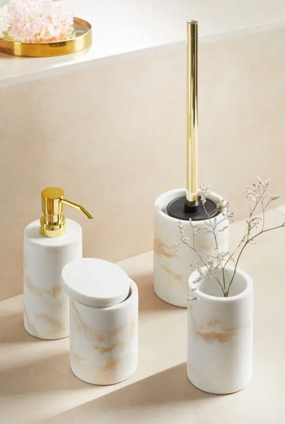 Wenko - Universal Odos White/Gold - Stylish Marble Look ✨