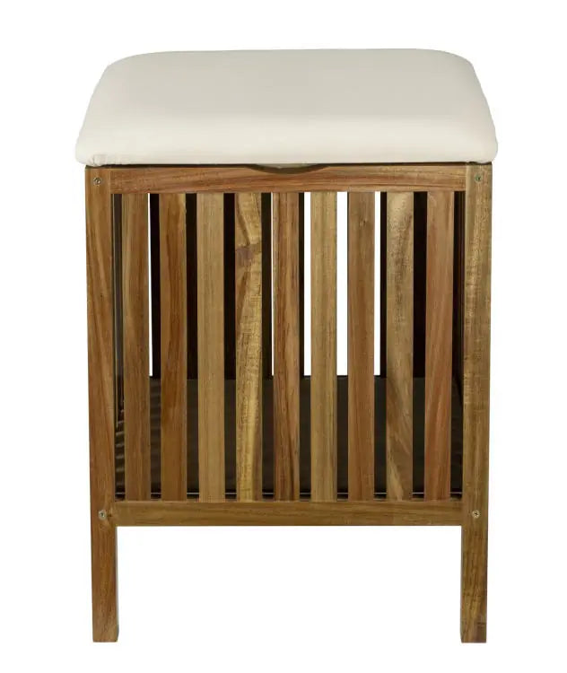 Wenko - Acacia Wood Storage Stool - Elegant Organizer 🪑✨