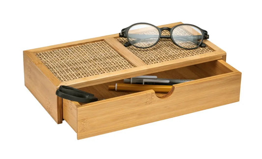 Wenko - Bamboo Organizer Box with Drawer - Stylish & Eco-Friendly 🌿