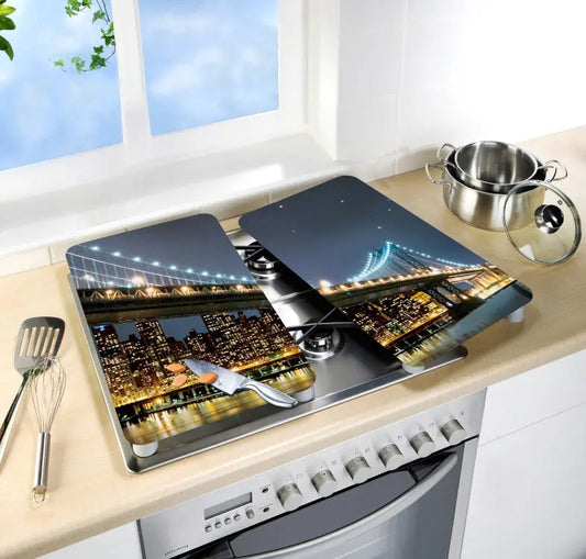 Wenko - Universal Glass Cover Plates - Stunning Brooklyn Bridge 🌉✨