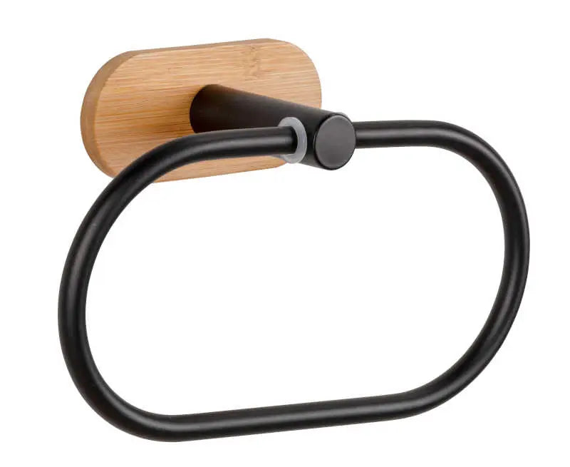 Wenko - Turbo-Loc Towel Ring Orea Bamboo - Stylish & Secure 🌿🛠️