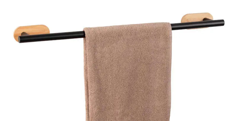 Wenko - Turbo-Loc Towel Bar Uno Orea Bamboo - Elegant & Easy Installation 🛁✨