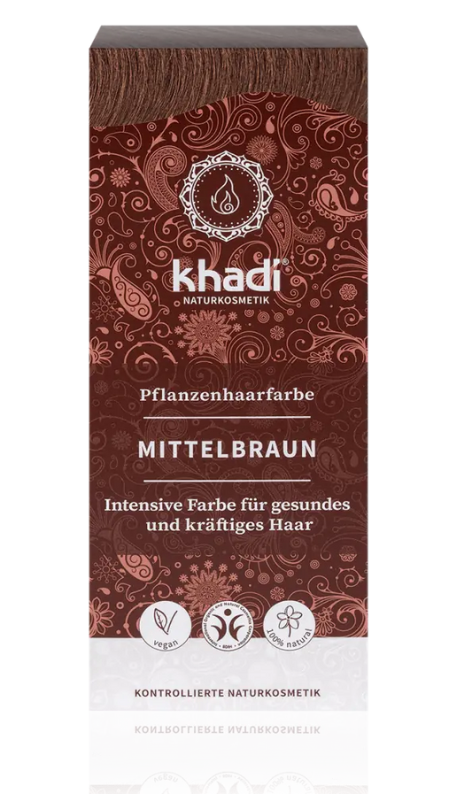 Khadi - Plant-Based Hair Color Medium Brown - Natural & Vibrant 🌿✨