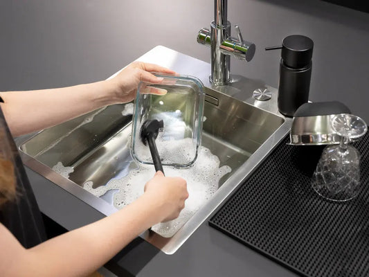 Wenko - Cuvo Black Dish Brush - Effortless Cleaning Power ✨🧼