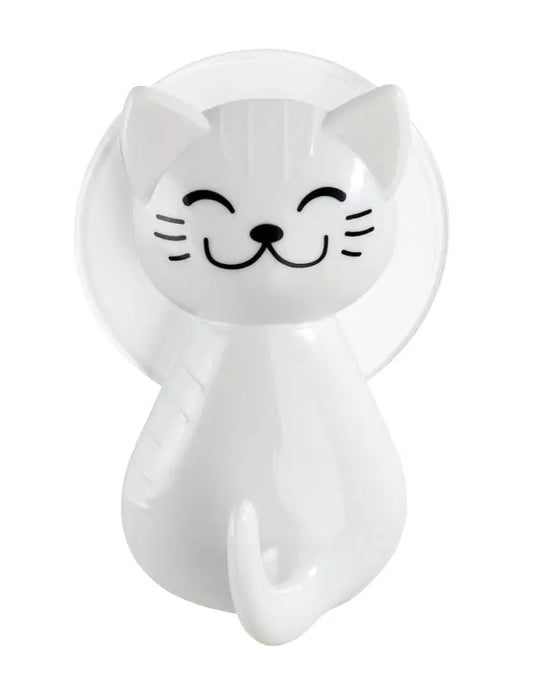 Wenko - Suction Cup Cat Hook, White - No Drilling Needed! 🐱✨