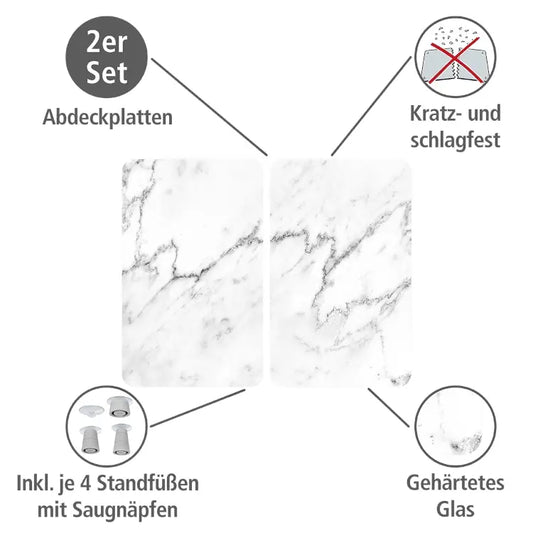 Wenko - Marble Glass Covers - Ultimate Kitchen Protection ✨