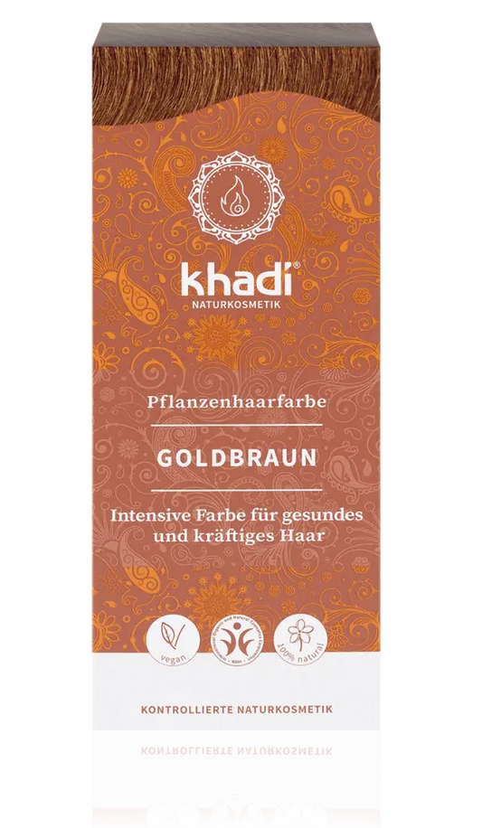 Khadi - Gold Brown Herbal Hair Color - Vibrant Natural Shine 🌟🍃