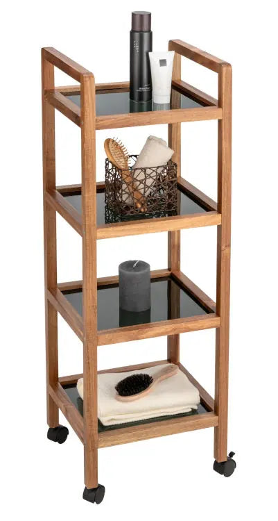 Wenko - Fondi Akazie Bathroom Cart - Elegant & Practical Storage 🛁✨