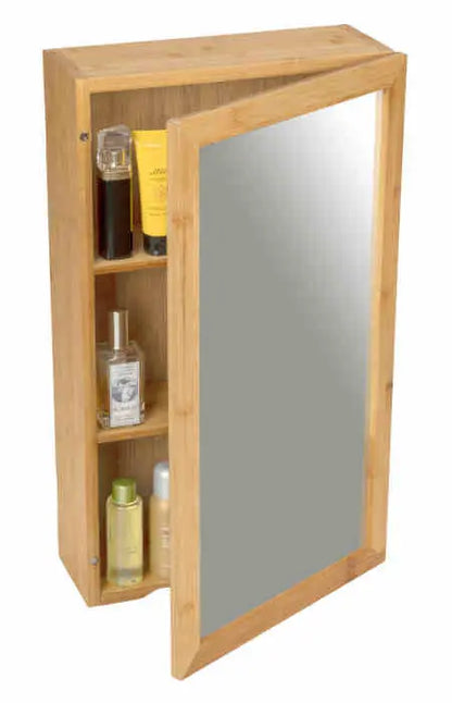 Wenko - Bamboo Mirror Cabinet 35x60 cm - Stylish Eco Storage 🪞🌿