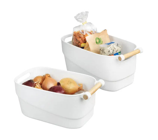 Wenko - White Organizer with Wooden Handle - Modern & Durable 🌟