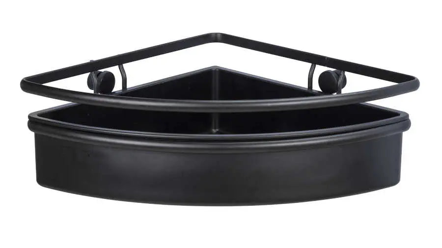 Wenko - Molinella Corner Shelf Black - Sleek Stainless Steel Storage 🏠✨