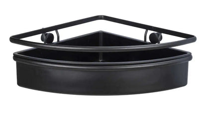 Wenko - Molinella Corner Shelf Black - Sleek Stainless Steel Storage 🏠✨