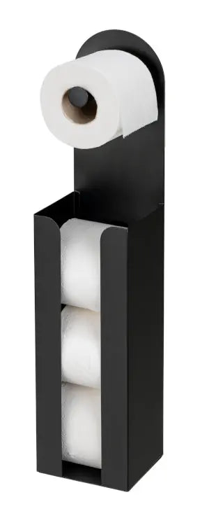 Wenko - 2-in-1 Toilet Paper Holder - Sleek & Space-Saving Design 🖤