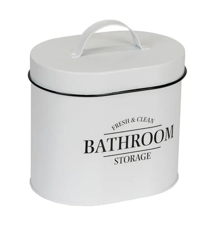 Wenko - Oval Bathroom Storage Box with Lid - Elegant Bathroom Organizer ✨