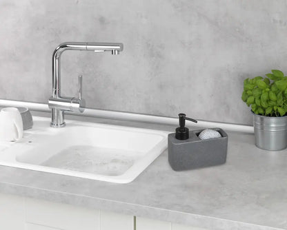 Wenko - Grey Soap & Dishwashing Liquid Dispenser Set - Stylish Kitchen Essential 🧼✨