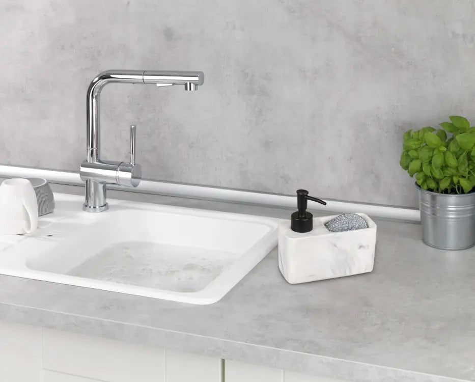 Wenko - Marble Soap & Dish Soap Dispenser - Elegant and Practical! 🧼✨