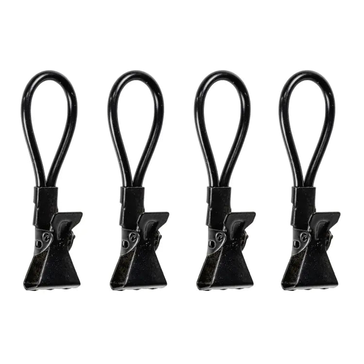 Wenko - Black Clip Eyelets Set of 4 - Streamline Your Space 🖤✨