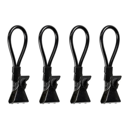 Wenko - Black Clip Eyelets Set of 4 - Streamline Your Space 🖤✨