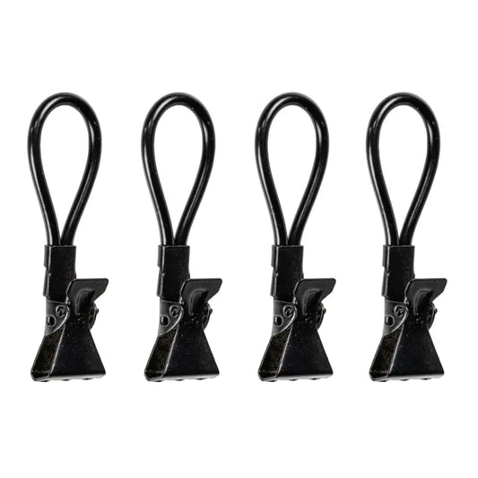 Wenko - Black Clip Eyelets Set of 4 - Streamline Your Space 🖤✨