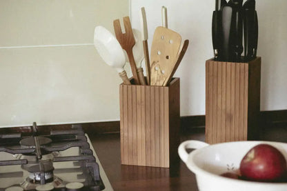 Wenko - Bamboo Utensil Holder - Eco-Chic Kitchen Organizer 🌱🍽️