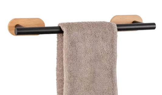 Wenko - Turbo-Loc Towel Bar 40cm Orea Bamboo - Easy Installation 🛠️✨