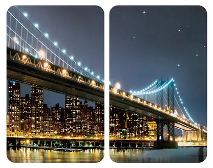 Wenko - Universal Glass Cover Plates - Stunning Brooklyn Bridge 🌉✨