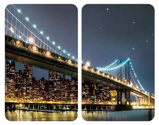 Wenko - Universal Glass Cover Plates - Stunning Brooklyn Bridge 🌉✨