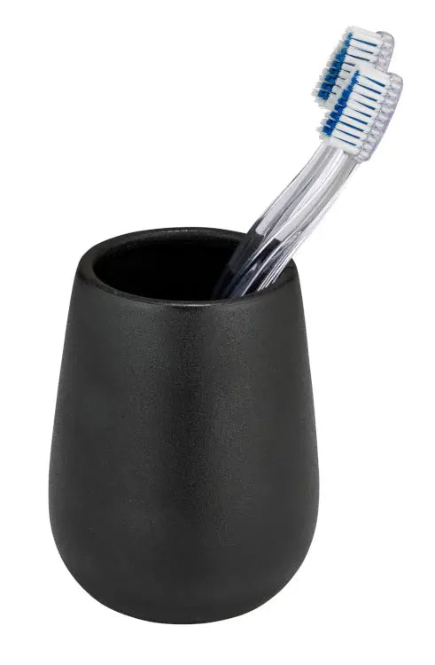 Wenko - Nerno Ceramic Toothbrush Holder - Sleek Black Design 🖤