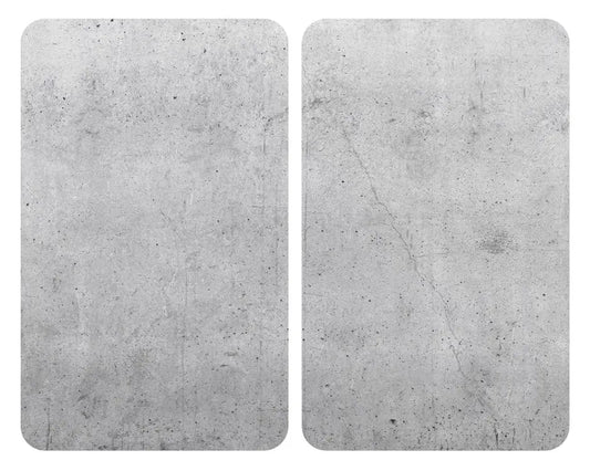 Wenko - Universal Glass Cover Plate Set - Sleek Concrete Look 🛠️✨
