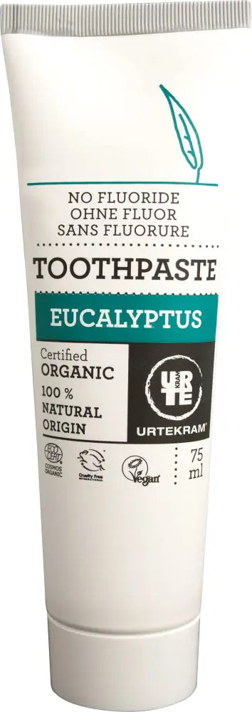 URTEKRAM - Eucalyptus Toothpaste Fluoride-Free - Refreshingly Natural 🌿✨