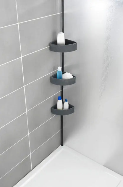 Wenko - Telescopic Corner Shelf - Space-Saving Bathroom Organizer 🚿✨
