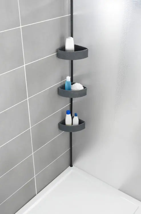 Wenko - Telescopic Corner Shelf - Space-Saving Bathroom Organizer 🚿✨