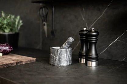 Wenko - Marble Mortar and Pestle - Perfect for Grinding Herbs & Spices 🌿🖤
