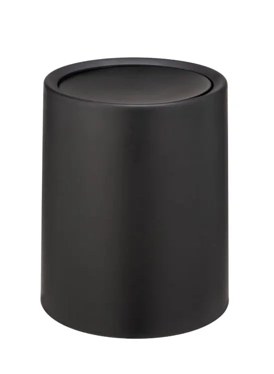 Wenko - Swing Lid Trash Can 6L Black - Sleek and Functional 🗑️✨