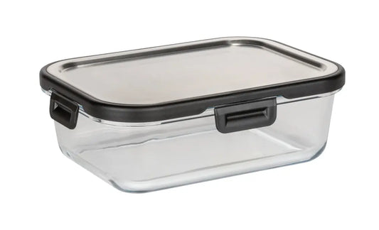 Wenko - Glass Storage Container Steel 1.0L - Airtight & Durable 🌟