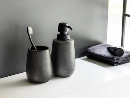Wenko - Nerno Ceramic Toothbrush Holder - Sleek Black Design 🖤