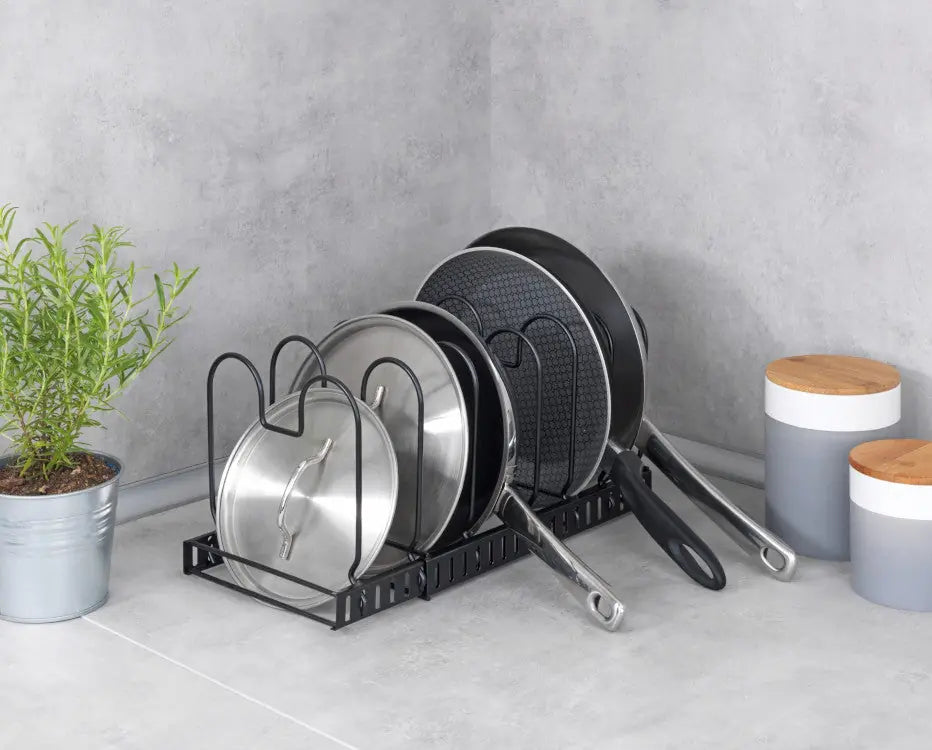 Wenko - Expandable Lid and Pan Organizer - Simplify Your Kitchen! 🍳✨