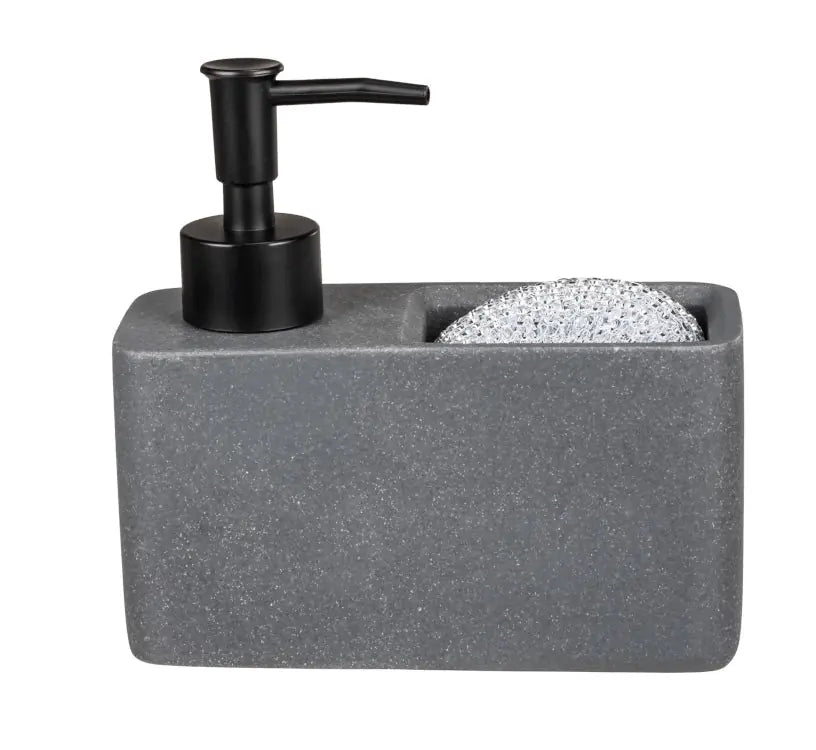 Wenko - Grey Soap & Dishwashing Liquid Dispenser Set - Stylish Kitchen Essential 🧼✨