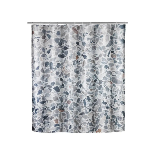 Wenko - Terrazzo Polyester Shower Curtain - Elevate Your Bathroom Style! 🛁✨
