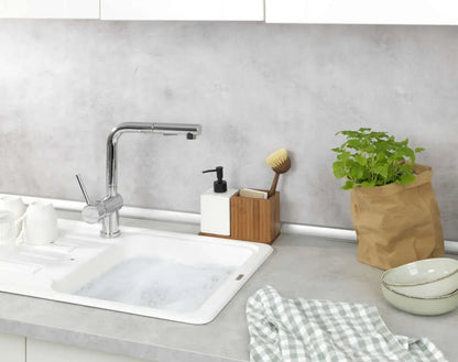 Wenko - Bamboo Dish Soap Dispenser & Utensil Holder - Eco-Friendly Elegance 🌿✨