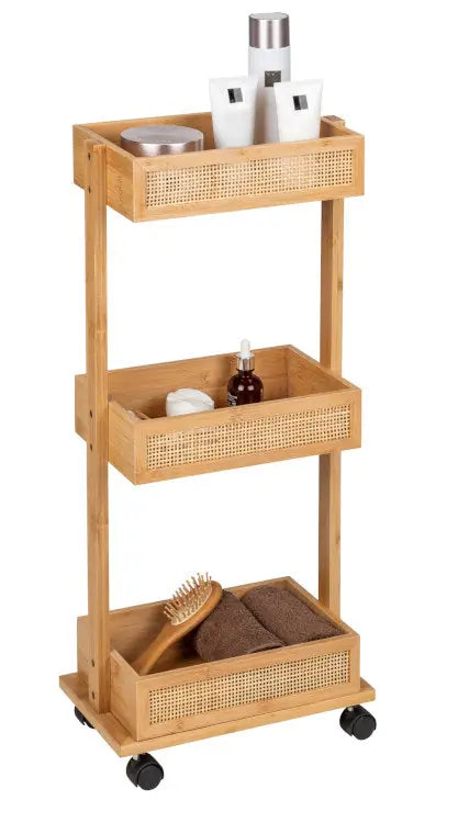 Wenko - Allegre Bamboo 3-Tier Cart - Organize in Style 🌿🛒
