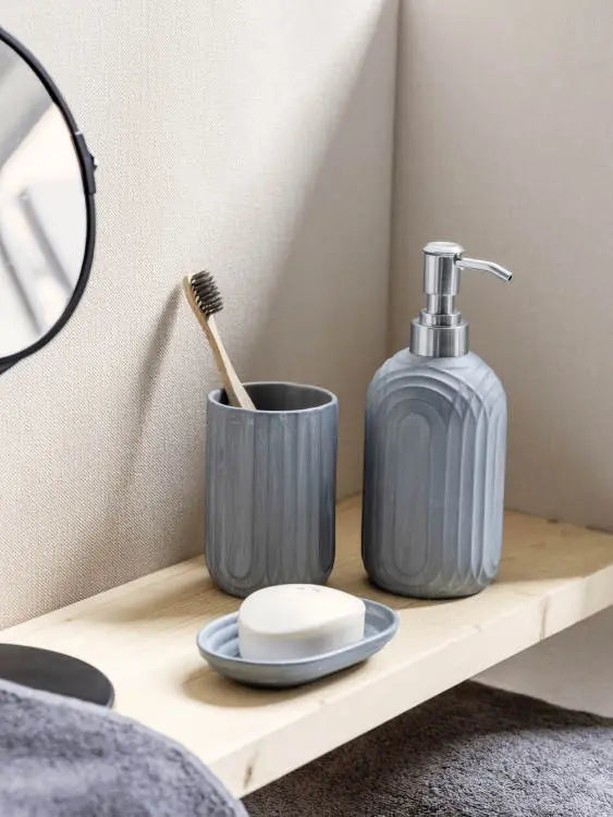 Wenko - Ceramic Toothbrush Cup Iseo Gray - Chic Bathroom Elegance 🪥✨