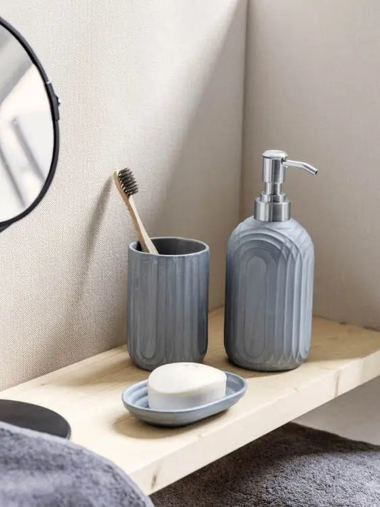Wenko - Ceramic Toothbrush Cup Iseo Gray - Chic Bathroom Elegance 🪥✨